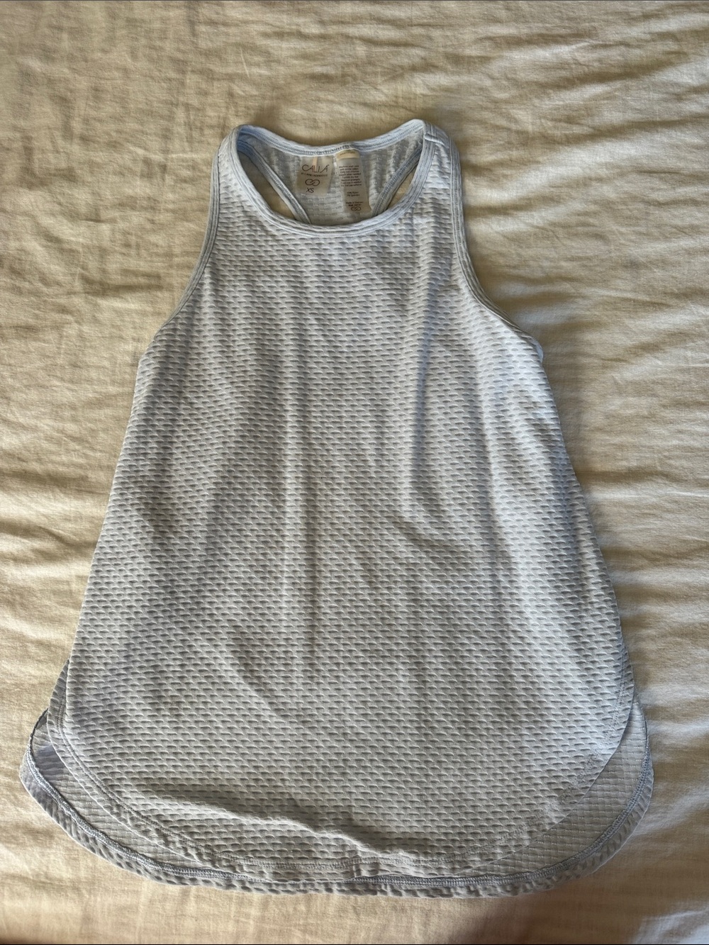 Calia Light Blue Textured Racerback Tank